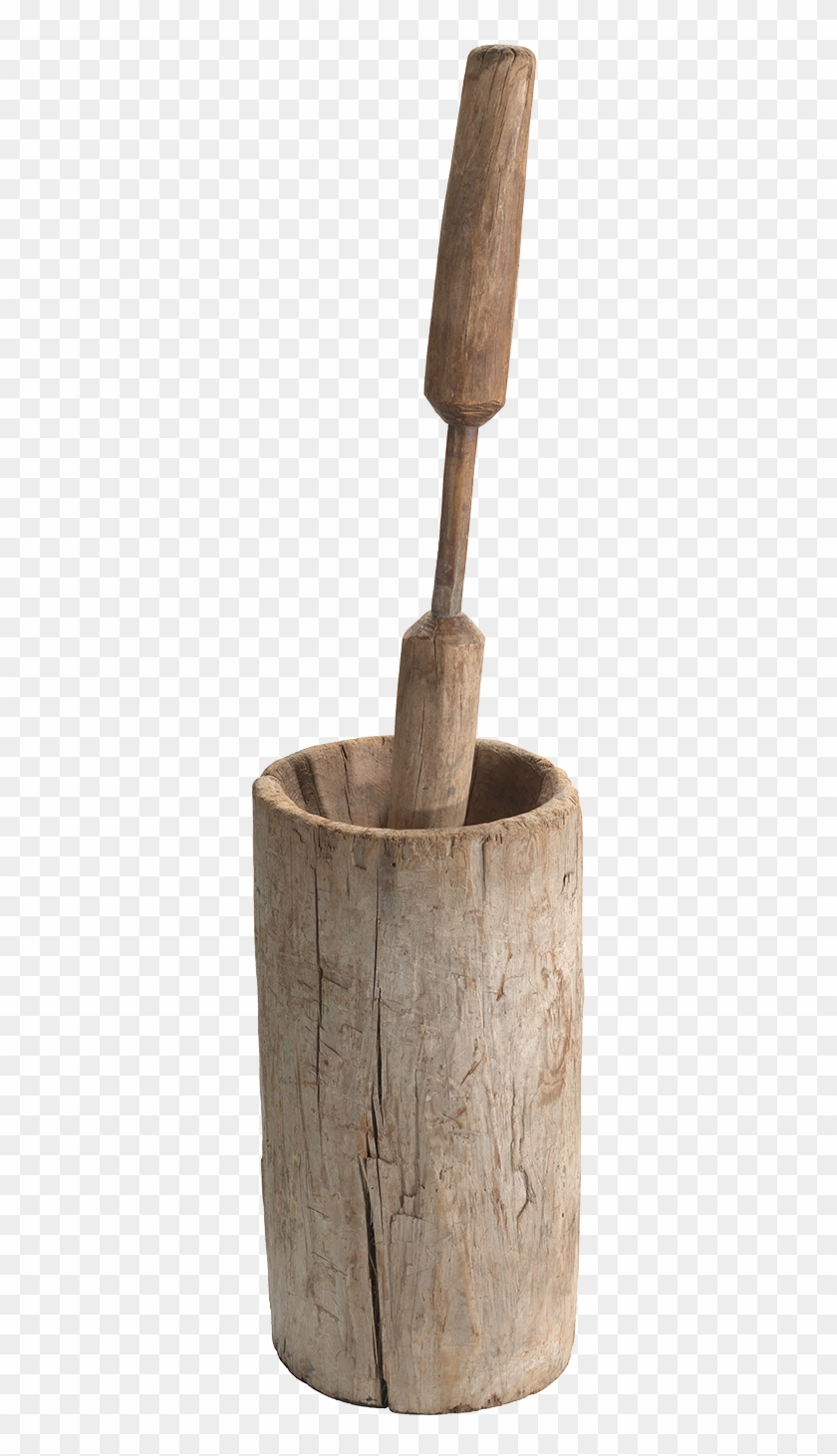 Mortar And Pestle For Pounding Grain - Hardwood Clipart