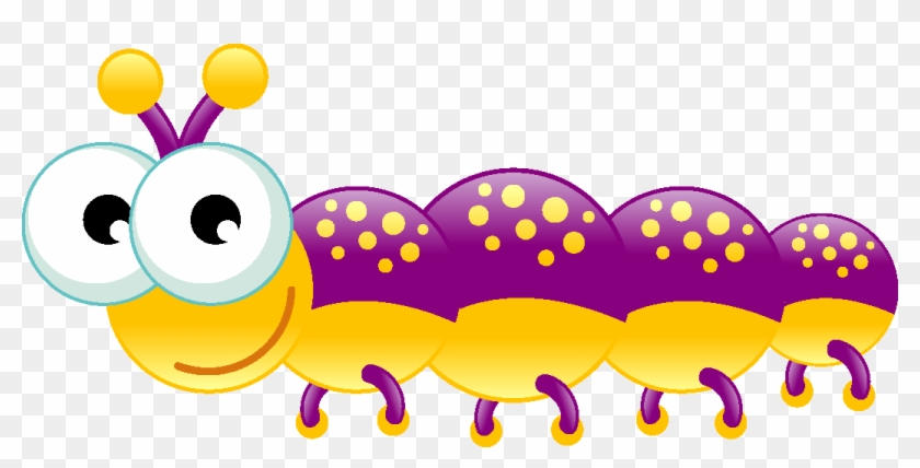 Cute Cartoon Animals 04 Png - 紫色 毛毛 蟲 Clipart