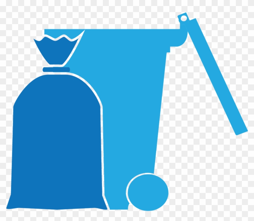 Rollout Bin - Trash Bags Clipart Art - Png Download #5356056