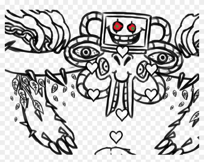 Omega Wip By - Omega Flowey Coloring Clipart