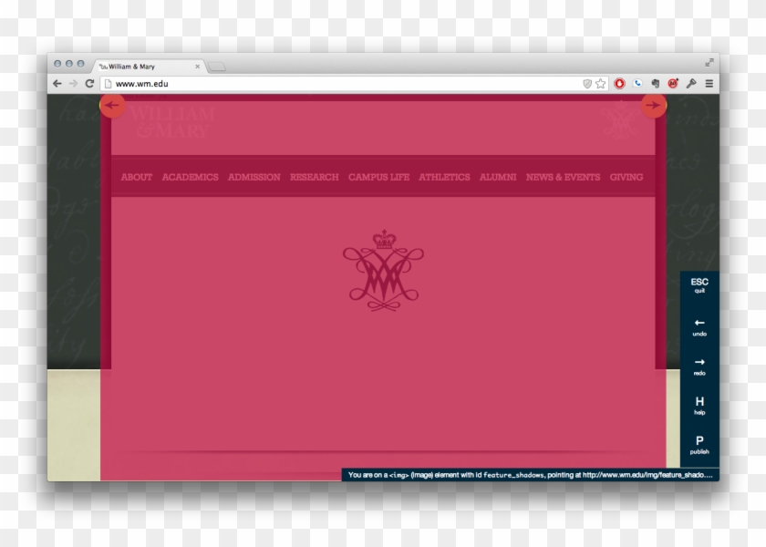 The W&m Homepage Looks A Little Odd Without It's Image - College Of William & Mary Clipart #5356336