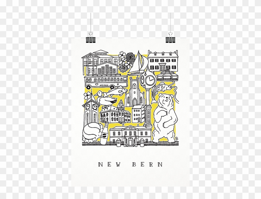New Bern Print Template 8 X 10 - Illustration Clipart #5356388