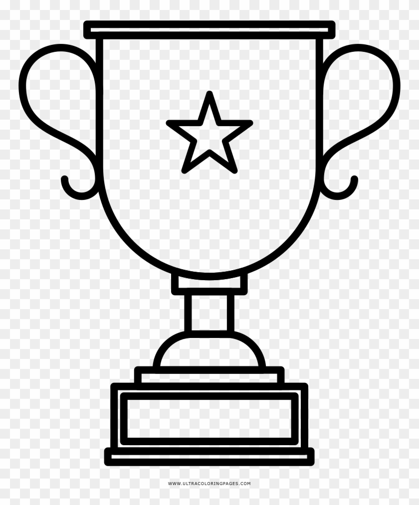 Trophy Coloring Page - Imagens De Troféu Para Colorir Clipart