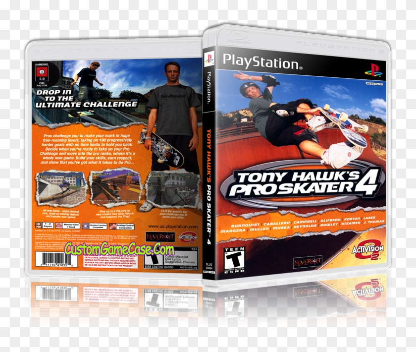 Tony Hawk's Pro Skater - Tony Hawk's Pro Skater 4 Playstation 2 Cover Clipart