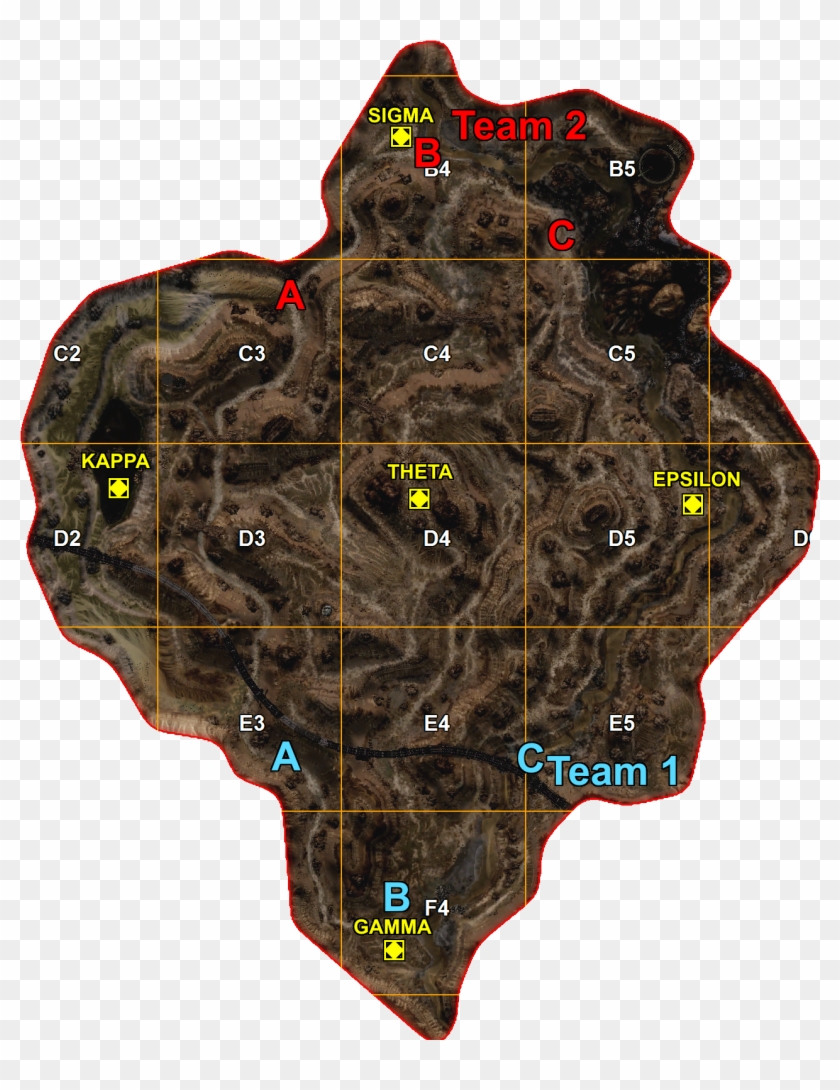 Canyon Network Conq - Map Clipart