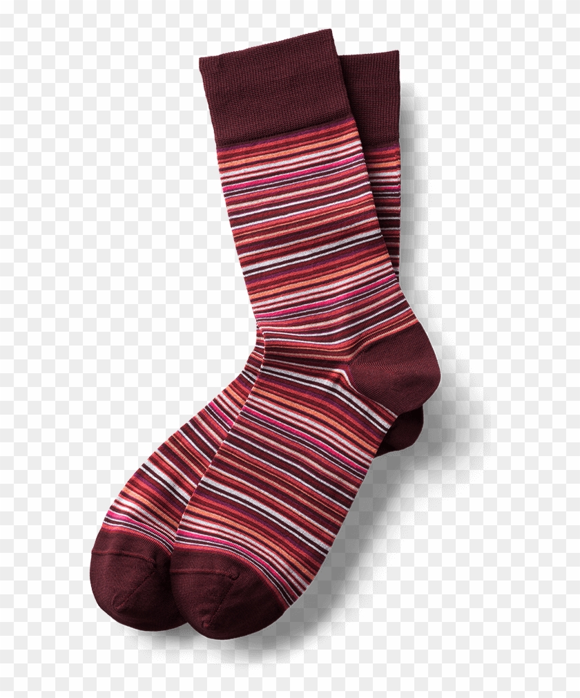 Business Light Bordeaux Gestreift - Sock Clipart