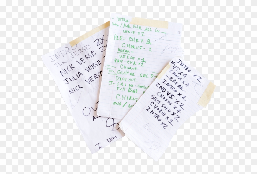 King Of The Dudes Handwritten Lyric Sheet - Handwriting Clipart