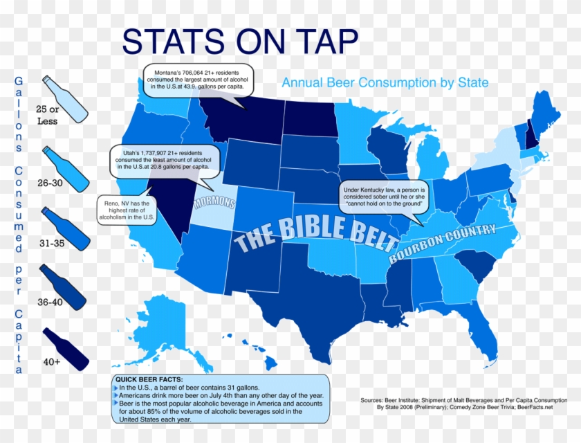 Beer Consumption By State - Us Election 2016 Votes Clipart
