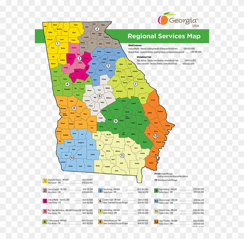 Eirr-map - Georgia Department Of Economic Development Regions Clipart