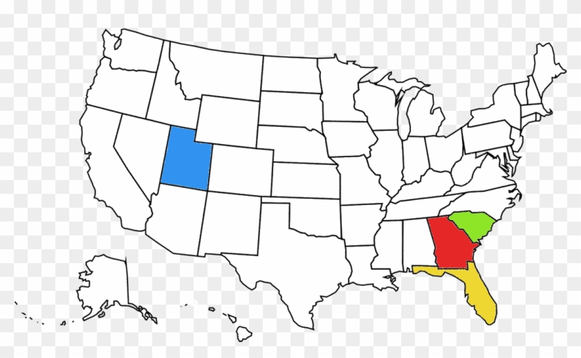 The State Of Autism In The State Of Georgia - United States Map Transparent States Clipart #5360957