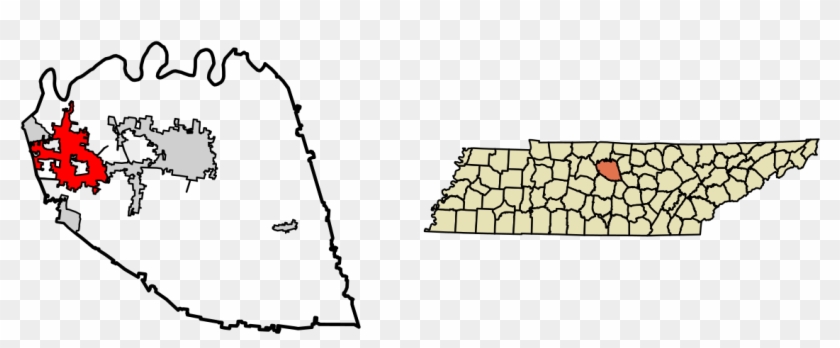 Mount Juliet, Tennessee - Tennessee County Map Clipart