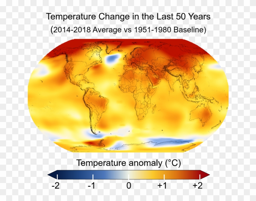 Average Global Temperatures From 2014 To 2018 Compared - Climate Change Clipart #5361431