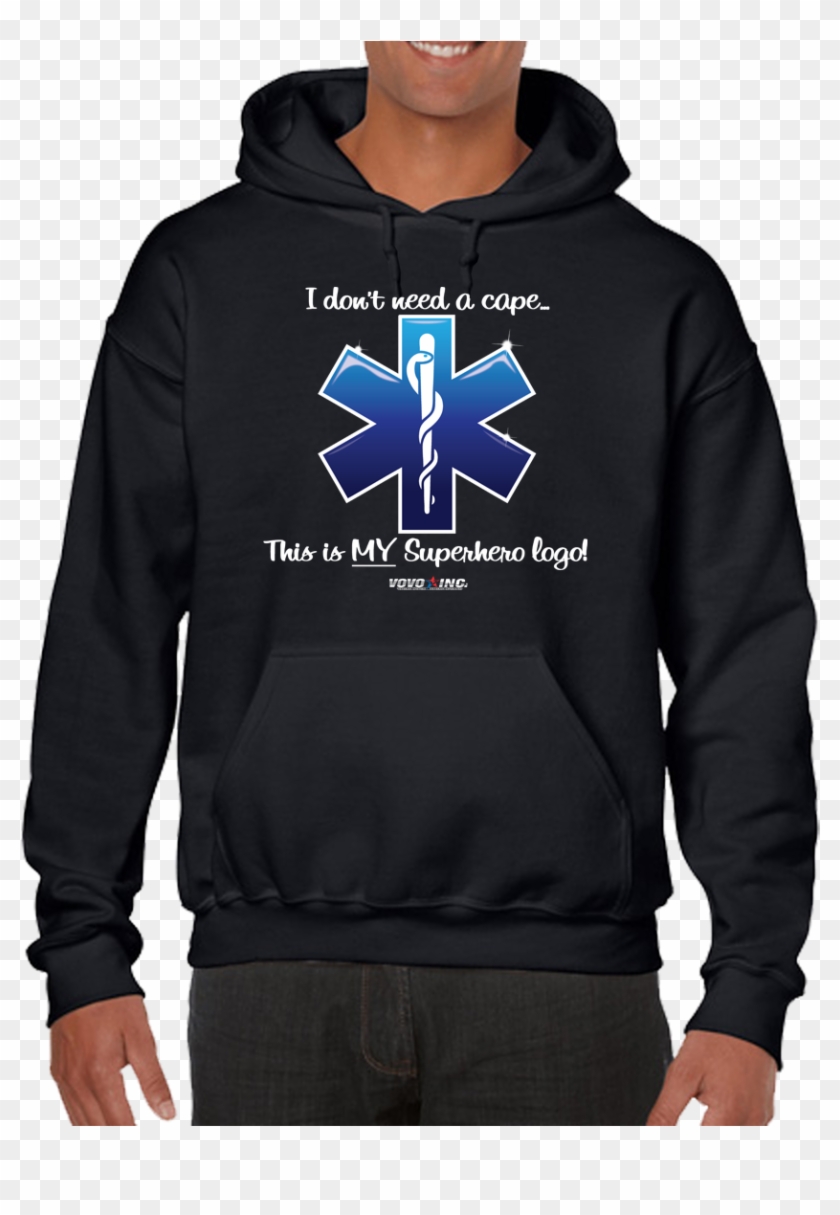 I Don't Need A Cape Superhero Emt Ems Star Of Life - Serial Experiments Lain Hoodie Clipart #5361432