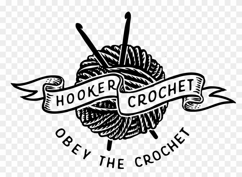 Blog Hooker Obey The - Crochet Clipart Black And White - Png Download #5362220