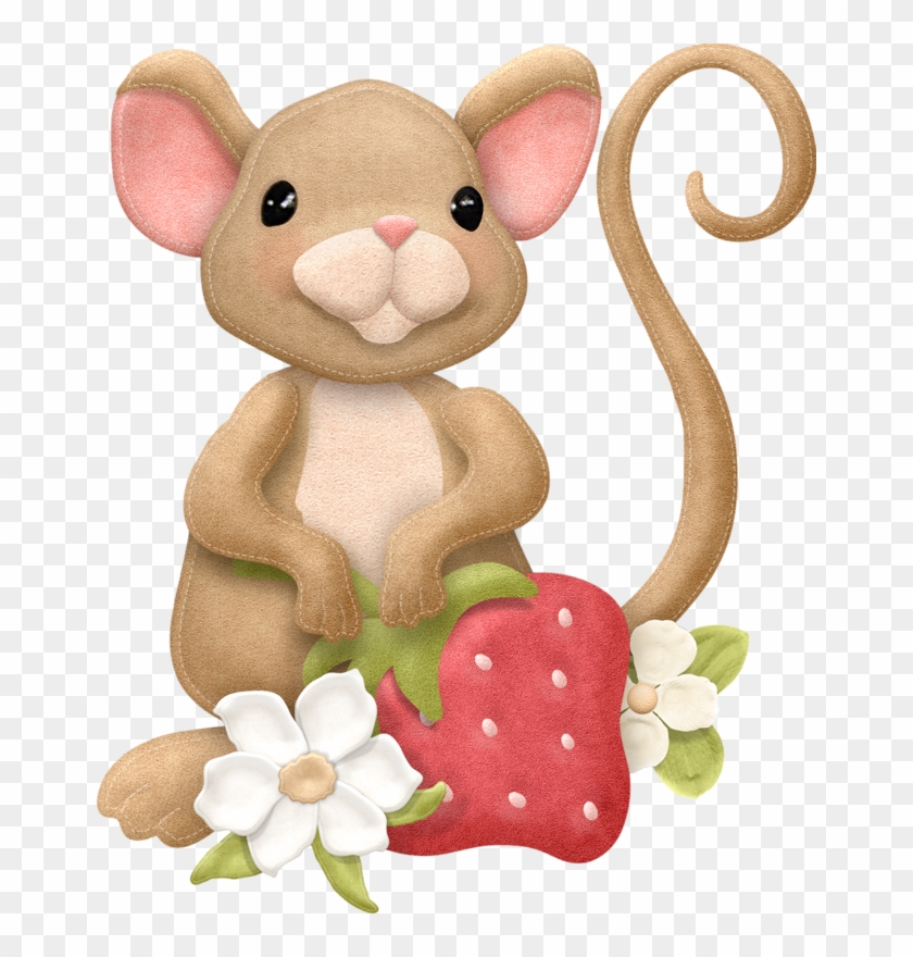 Pin By Bonnie Bagamary On Clipart - Strawberry And Mouse Drawing Idea - Png Download