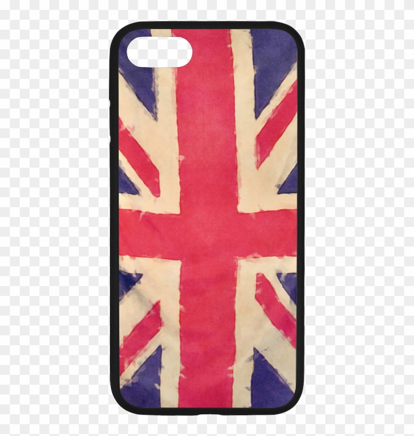 British Union Jack Flag Grunge Style Rubber Case For - Flag Clipart #5365666