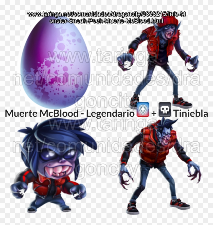 "muerte Mcblood Used To Be A Normal Teenager, Until - Monster Legends Muerte Mcblood Clipart #5365866