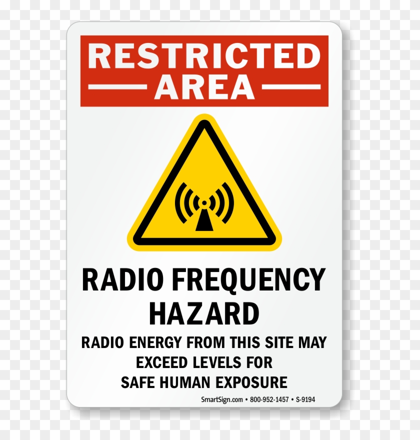 Restricted Area Radio Frequency Hazard Sign - Sign Clipart #5367057