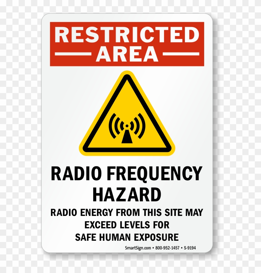 Restricted Area Radio Frequency Hazard Sign - Sign Clipart