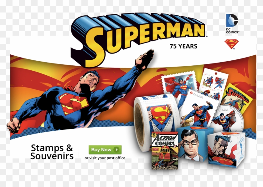 Canada Post Releases Stamps To Celebrate 75 Years Of - Superman Clipart