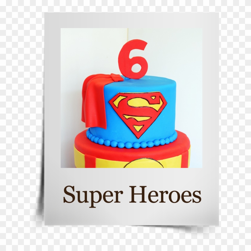 Super-heroes - Superman Cake 2 Layer Clipart #5367813