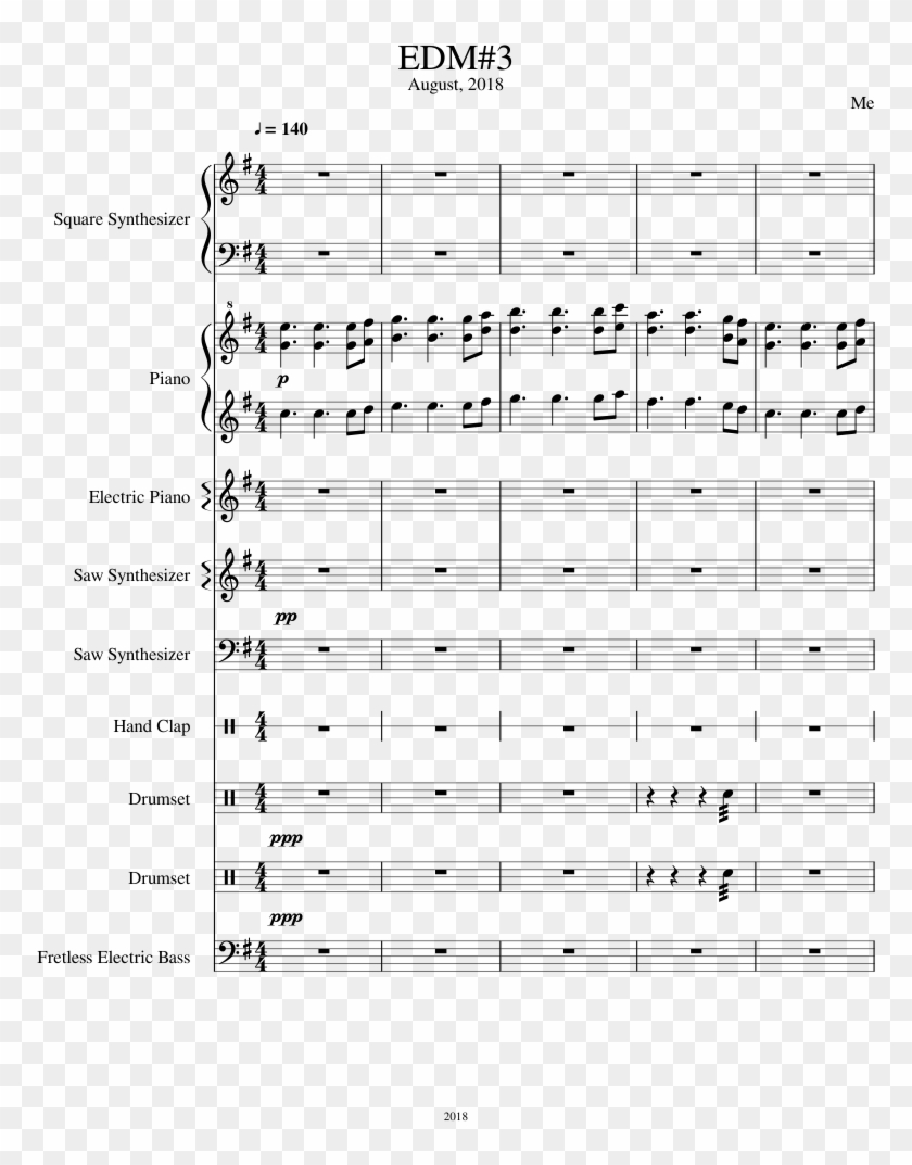 Wonders - Edm - Sheet Music Clipart #5367920