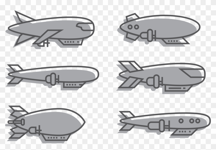 Jpg Freeuse Download Airship Semi Rigid For Free Download - Blimp Drawing Clipart