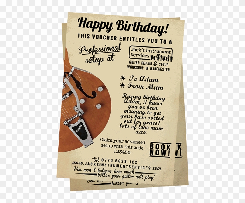 Demo Guitar Setup Voucher - Guitar Voucher Clipart