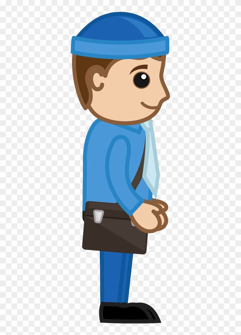 Postman Png - Side Pose Character Vector Clipart