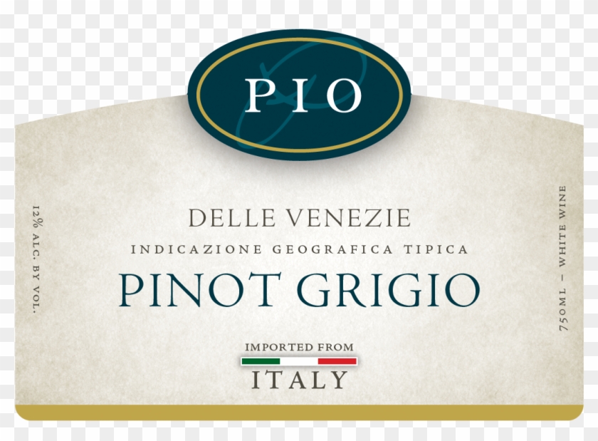 750ml - Pinot Grigio Wine Label Clipart