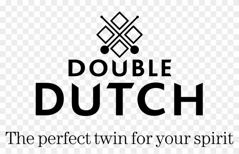 Double Dutch Primary Logo With Tagline Mono - Cross Clipart