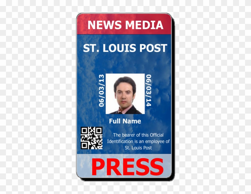 Reporter - News Channel Id Card Design Clipart #5370214