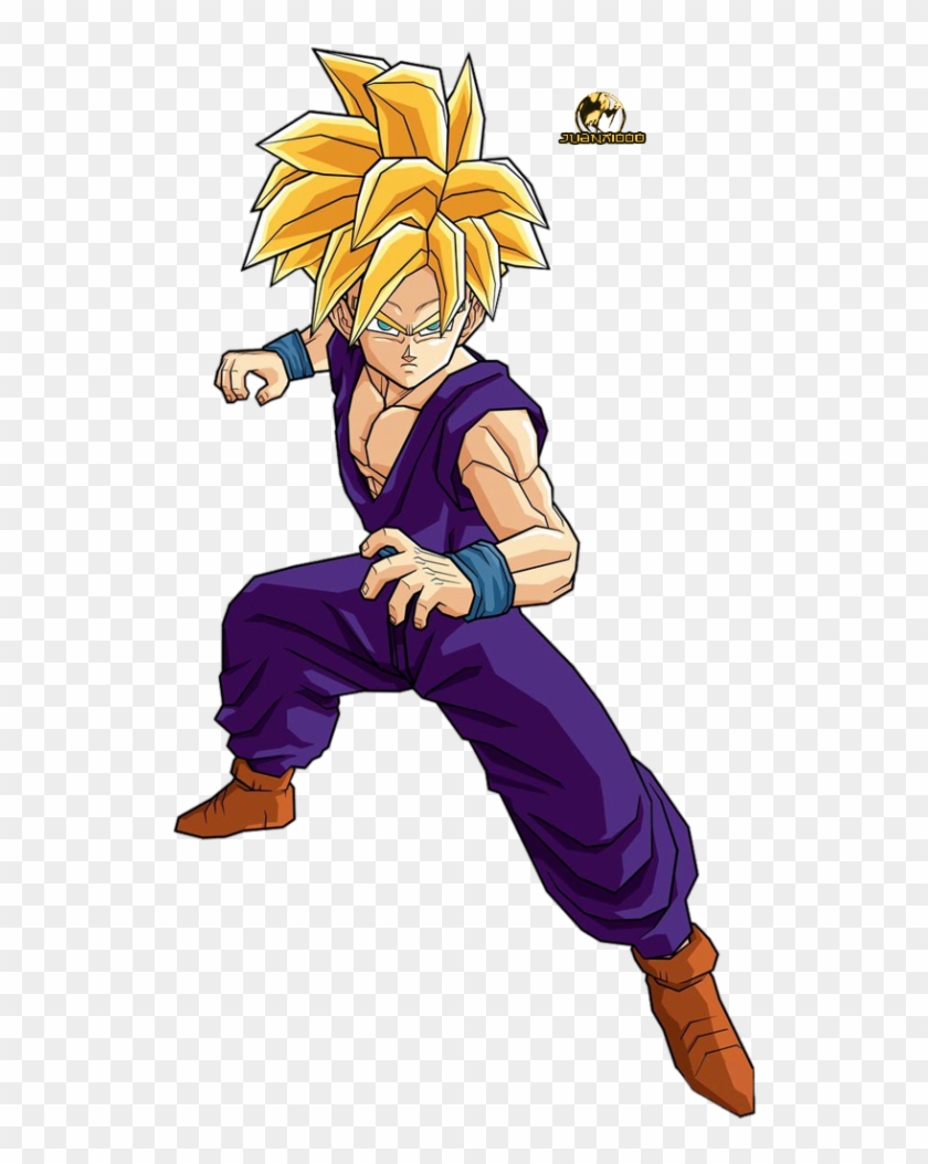 Gohan Again Transforms Into His Super Saiyan Form And - Dragon Ball Z Teen Gohan Clipart #5370338