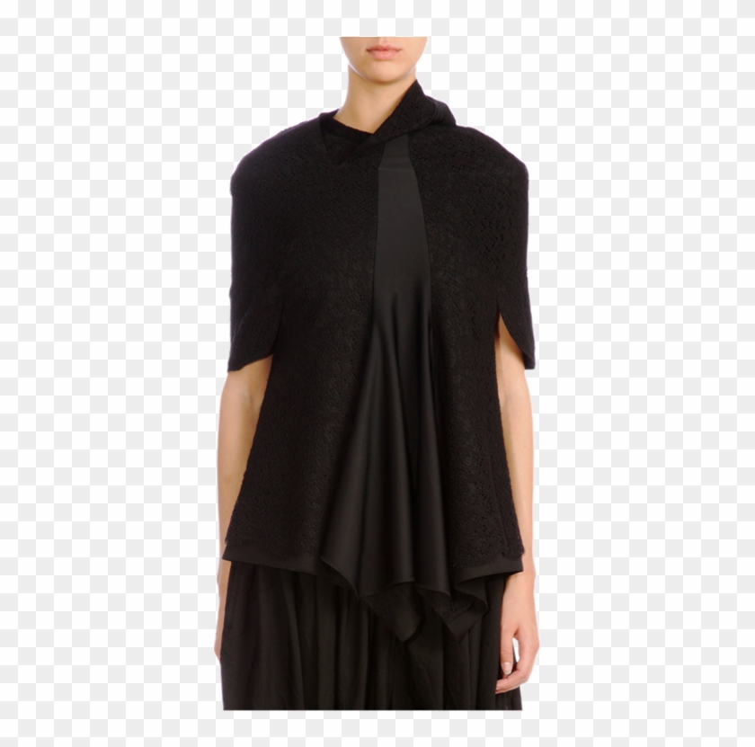 Comme Des Garçons Lace Appliqué Poncho - Little Black Dress Clipart #5370968