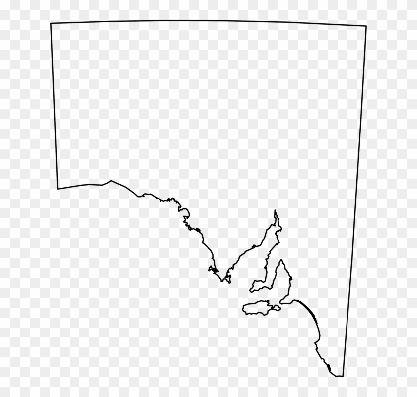 South Australia Map Australian State Australia - South Australia State Outline Clipart #5371253