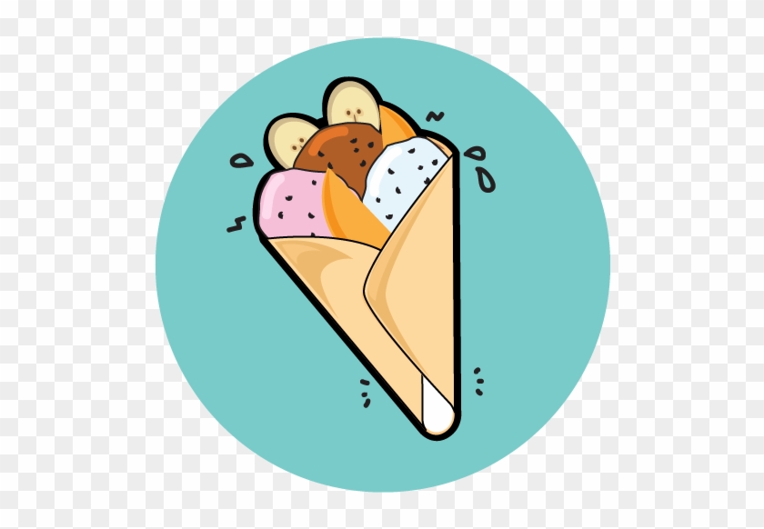Ice Cream Crepes Clipart #5372238