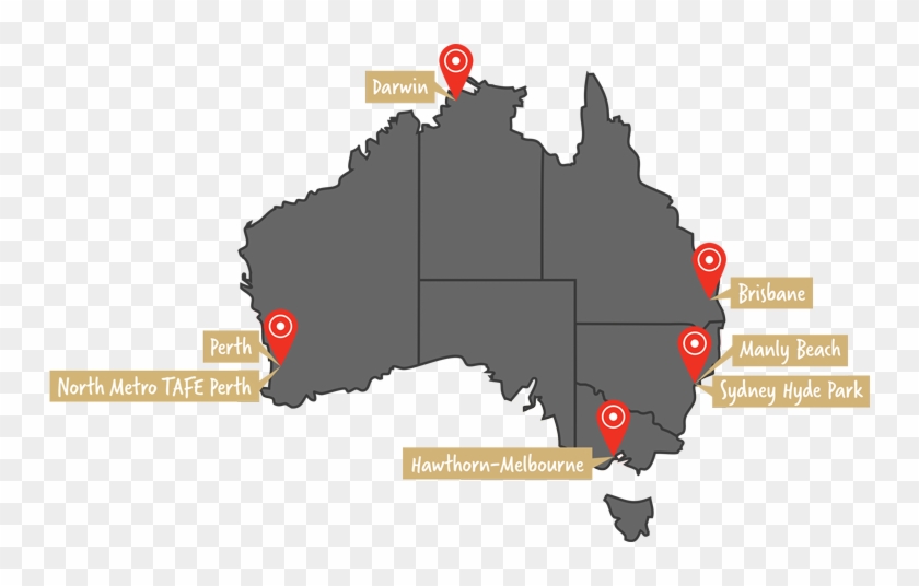 Navitas English Map Of Schools In Australia - Asean Australia New Zealand Clipart