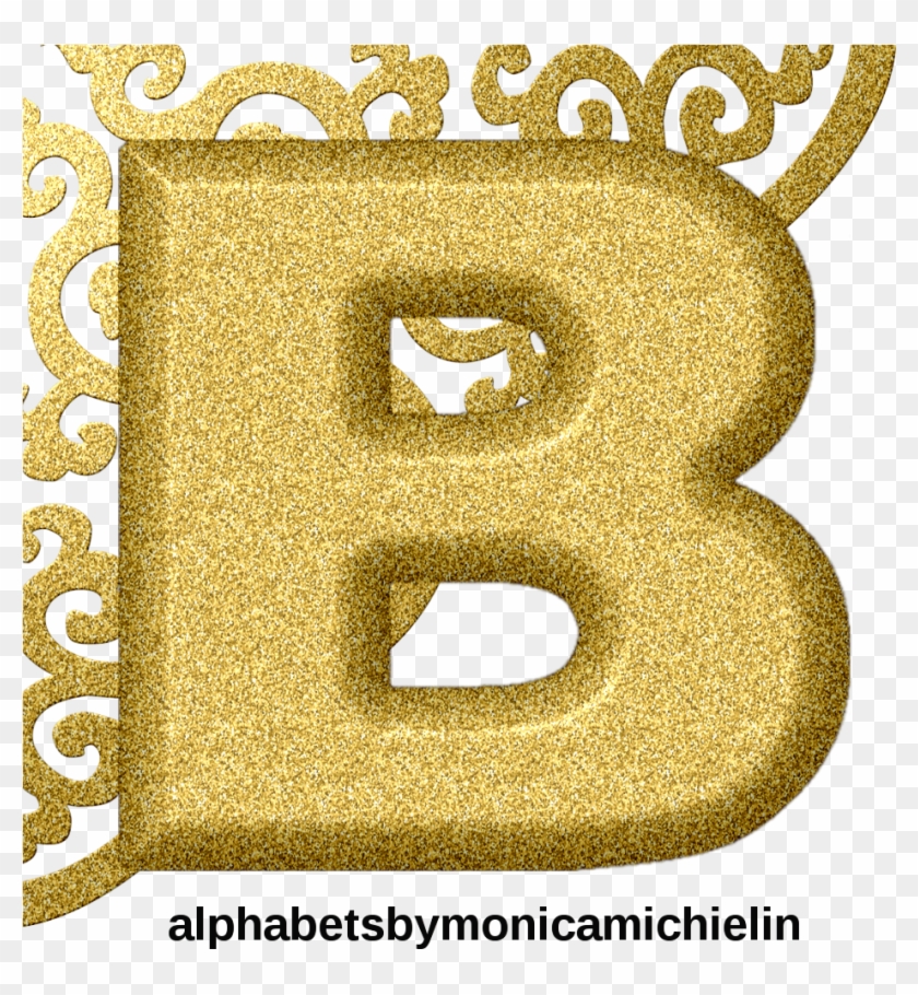 Alfabeto Glitter Dourado E Ornamento Png, Golden Glitter - Gold Clipart