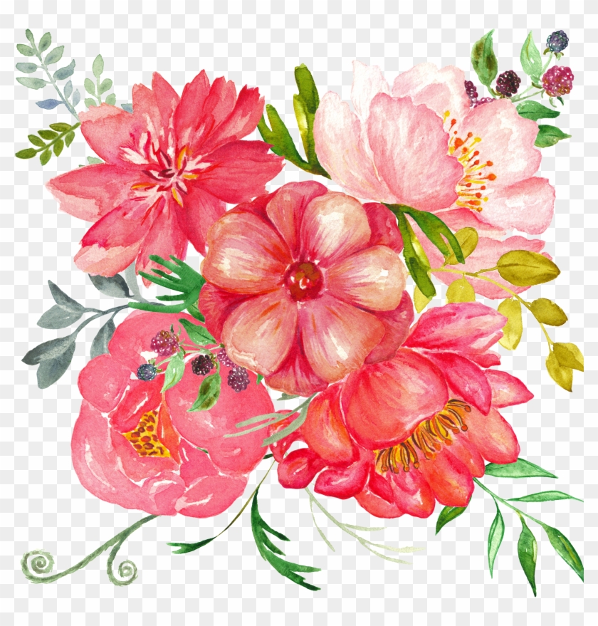 Flores Acuarela Png Clipart