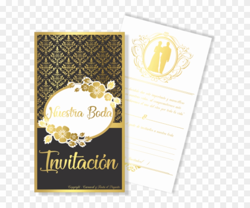 Tarjetas X 10 Nuestra Boda - Nuestra Boda En Dorado Clipart