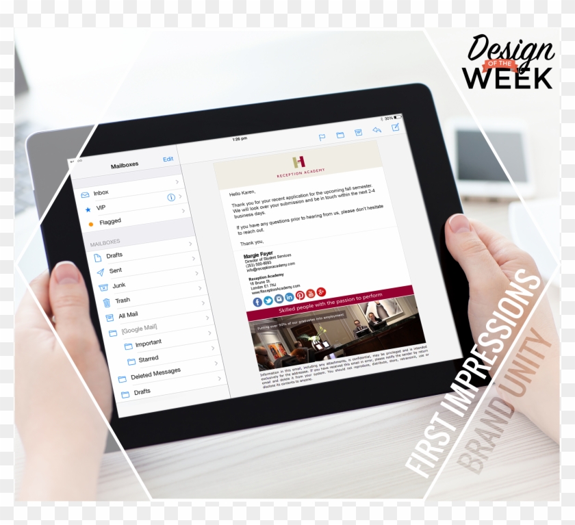 Reception Academy Was Chosen As Black Pearl Mail's - Планшет Мокап Clipart