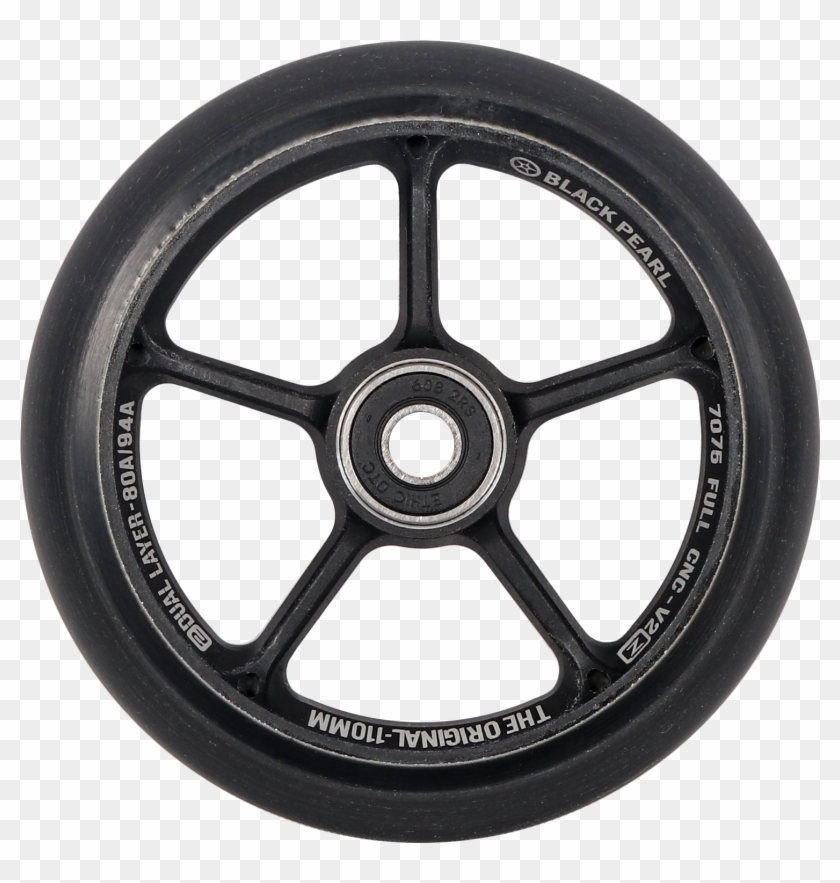 Black Pearl Wheel Original V2 110 Simple Layer Black - Black Pro Wheels For A Scooter Clipart