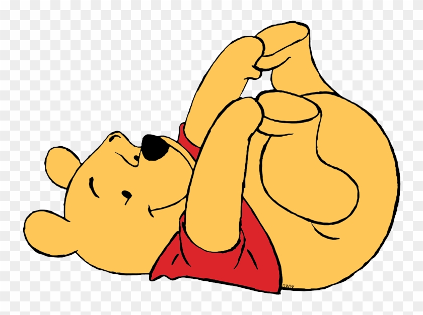 Touching His Toes Cute Winnie The Pooh - Winnie The Pooh Touching Toes Clipart #5374958