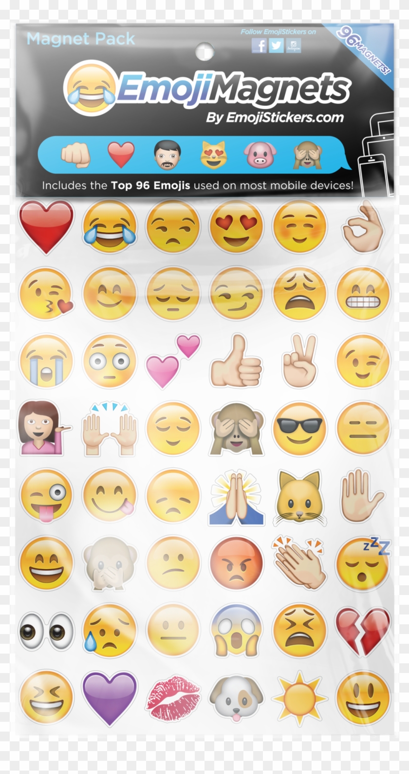 Emoji Magnet Pack - Emoji Stickers Clipart