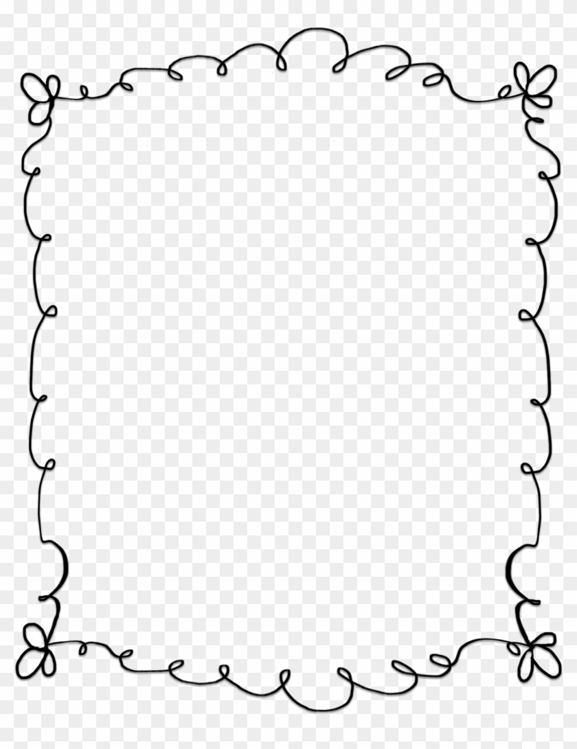 Picture Drawing Word Cute - Cute Borders Transparent Background Clipart #5375273