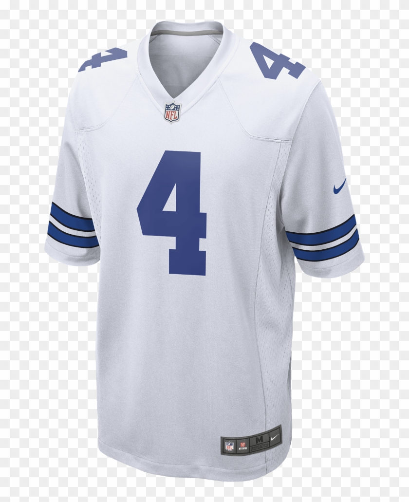 Nike Nfl Dallas Cowboys Men's Football Home Game Jersey - Dak Prescott Jersey White Clipart