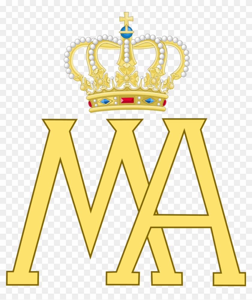 Royal Monogram Of Queen Maria Anna Of Saxony - Tiara Clipart
