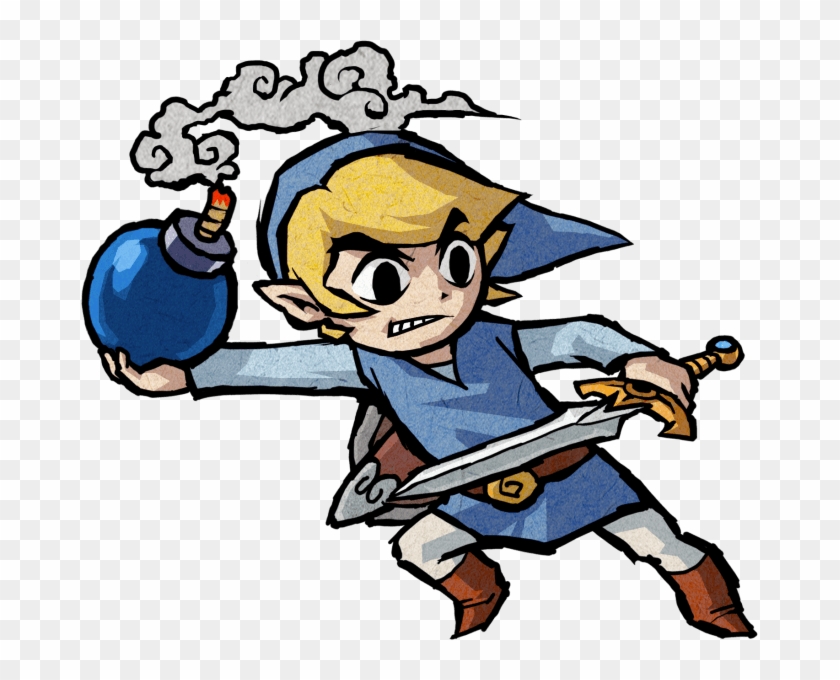 #link With A #bomb From The Official Artwork Set For - Four Swords Adventures Clipart