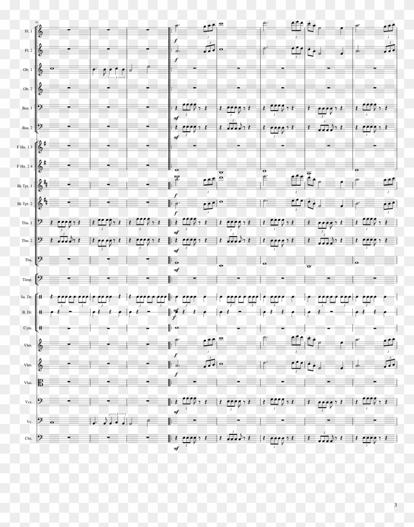 Starbound Sheet Music 3 Of 15 Pages - Sheet Music Clipart #5378741