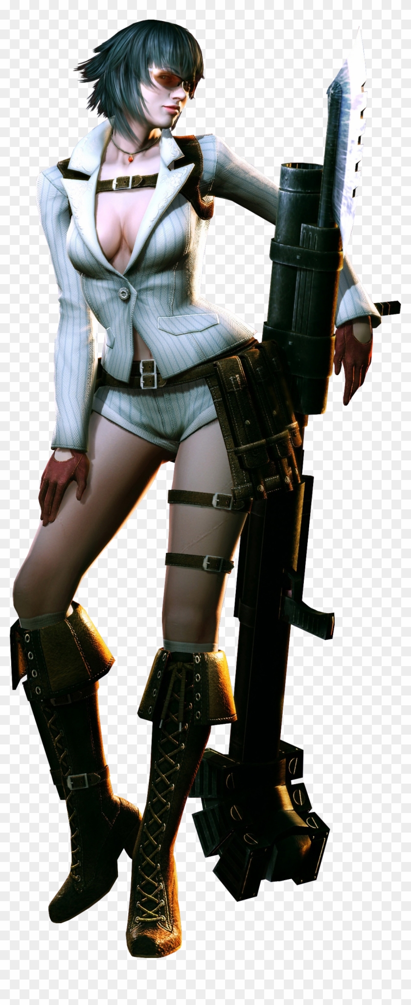 All Her Vulnerability Vanished, And She's No Longer - Devil May Cry Lady Cosplay Clipart
